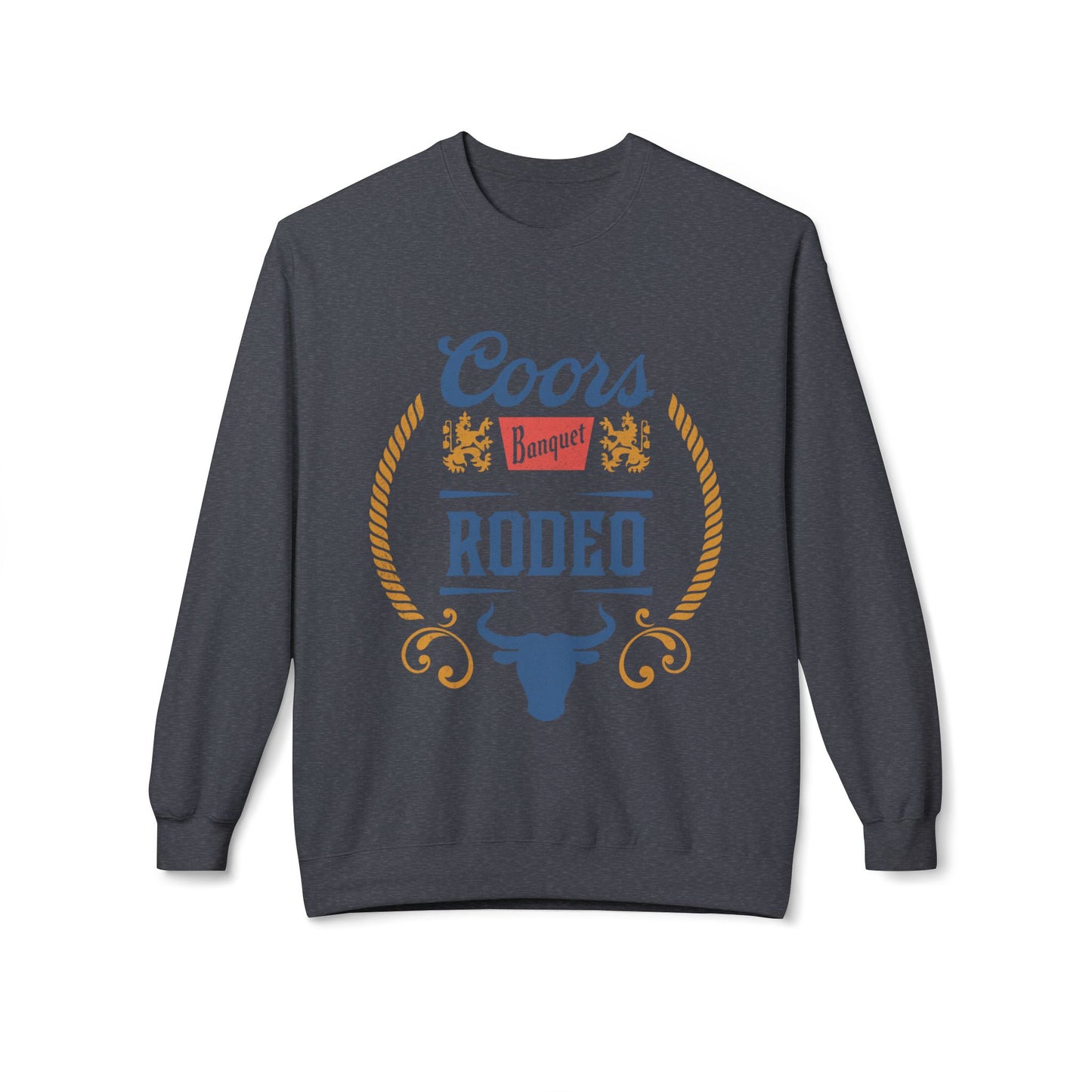 Unisex Midweight Softstyle Fleece Crewneck Sweatshirt Coors Banquet Rodeo