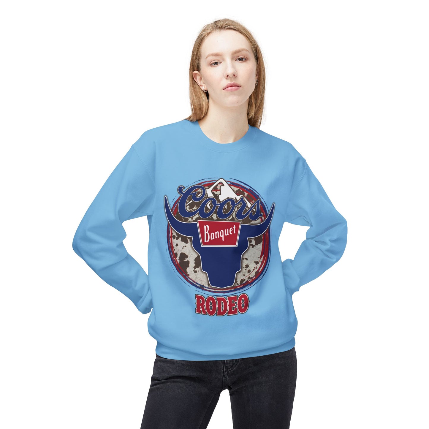 Unisex Midweight Softstyle Fleece Crewneck Sweatshirt Coors Rodeo