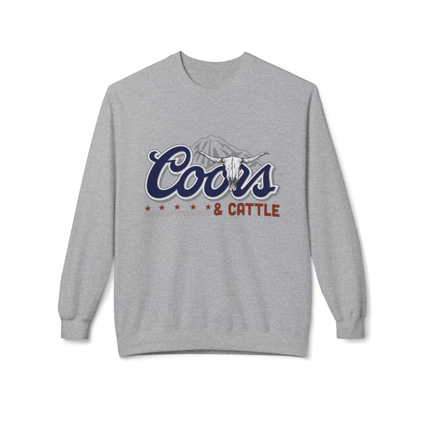 Unisex Midweight Softstyle Fleece Crewneck Sweatshirt Coors and Cattle 2