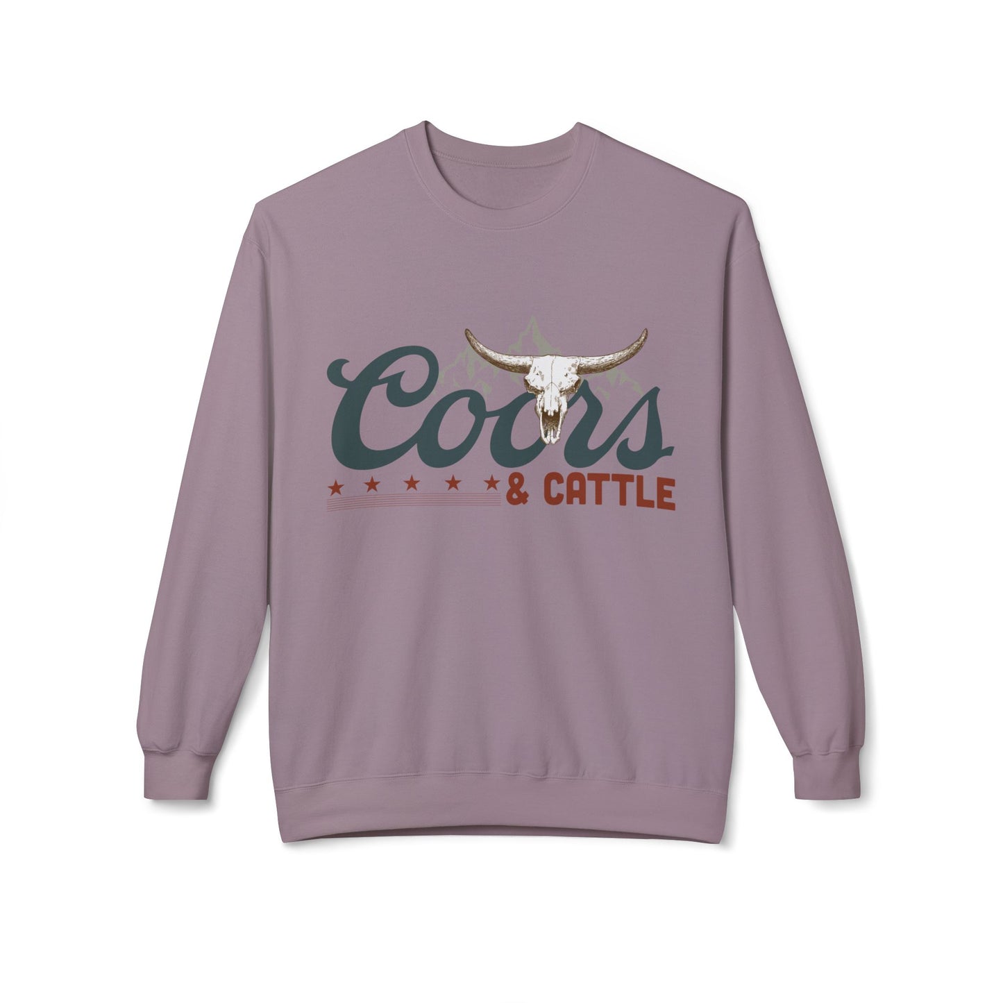 Unisex Midweight Softstyle Fleece Crewneck Sweatshirt Coors and Cattle