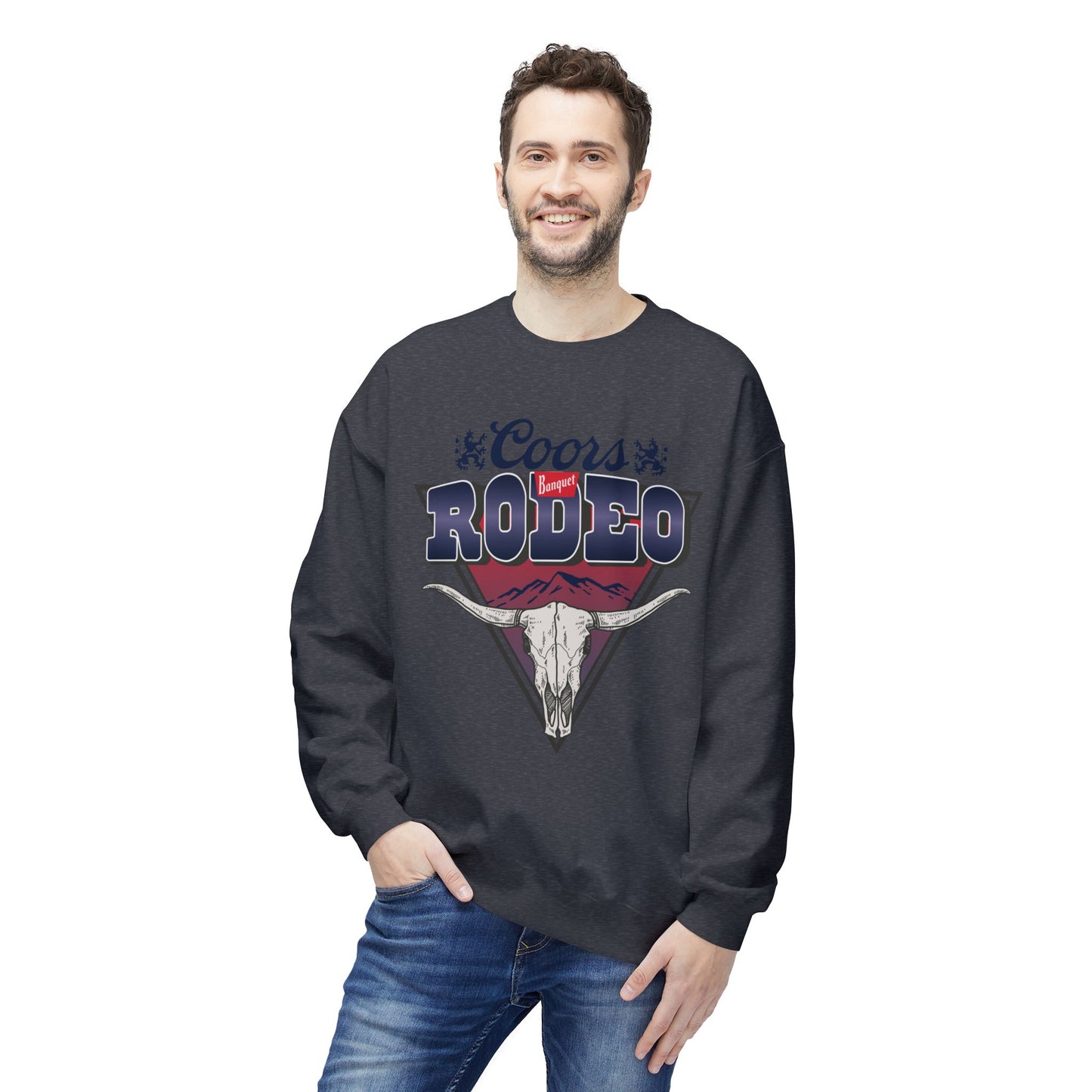 Unisex Midweight Softstyle Fleece Crewneck Sweatshirt Coors Banquet Rodeo