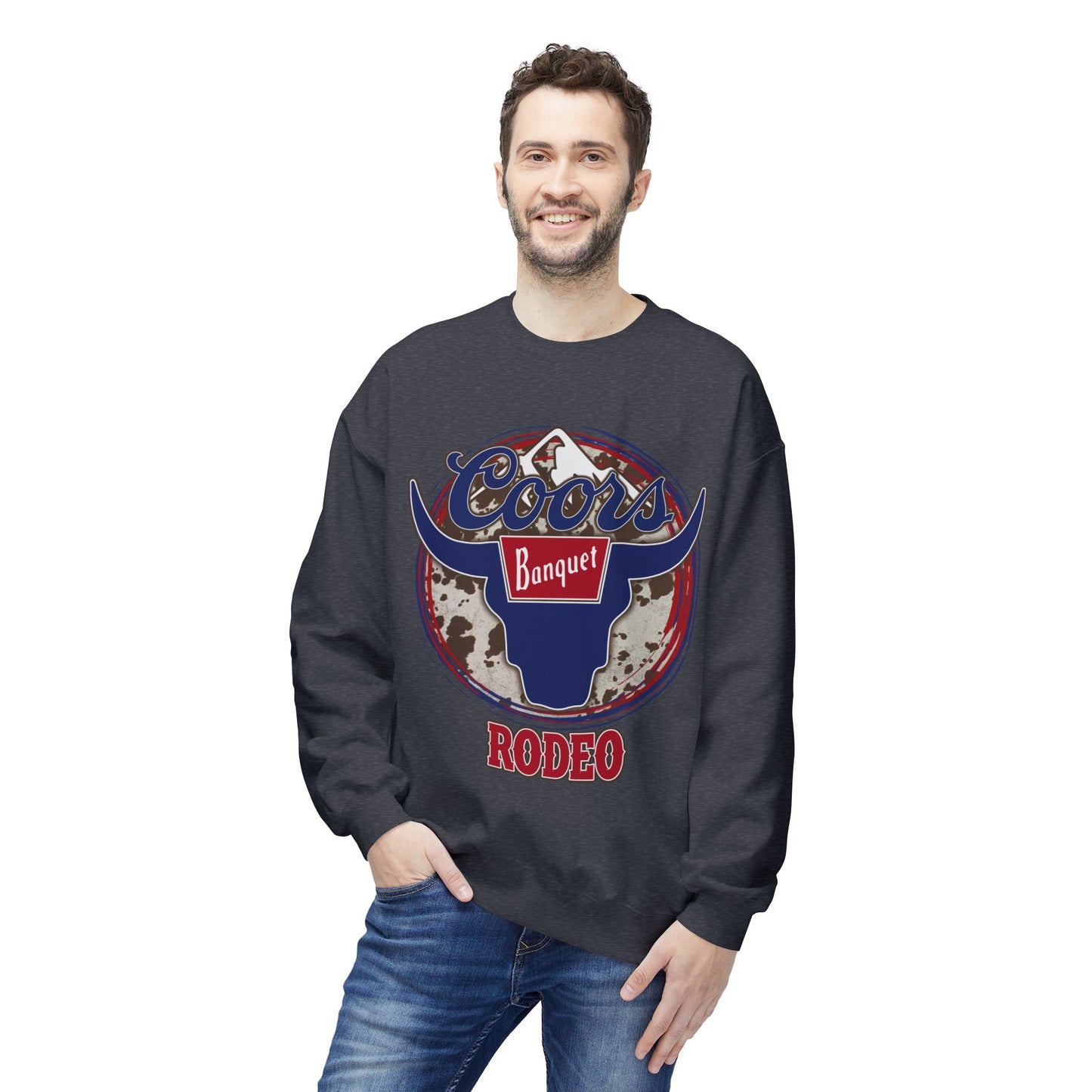 Unisex Midweight Softstyle Fleece Crewneck Sweatshirt Coors Rodeo