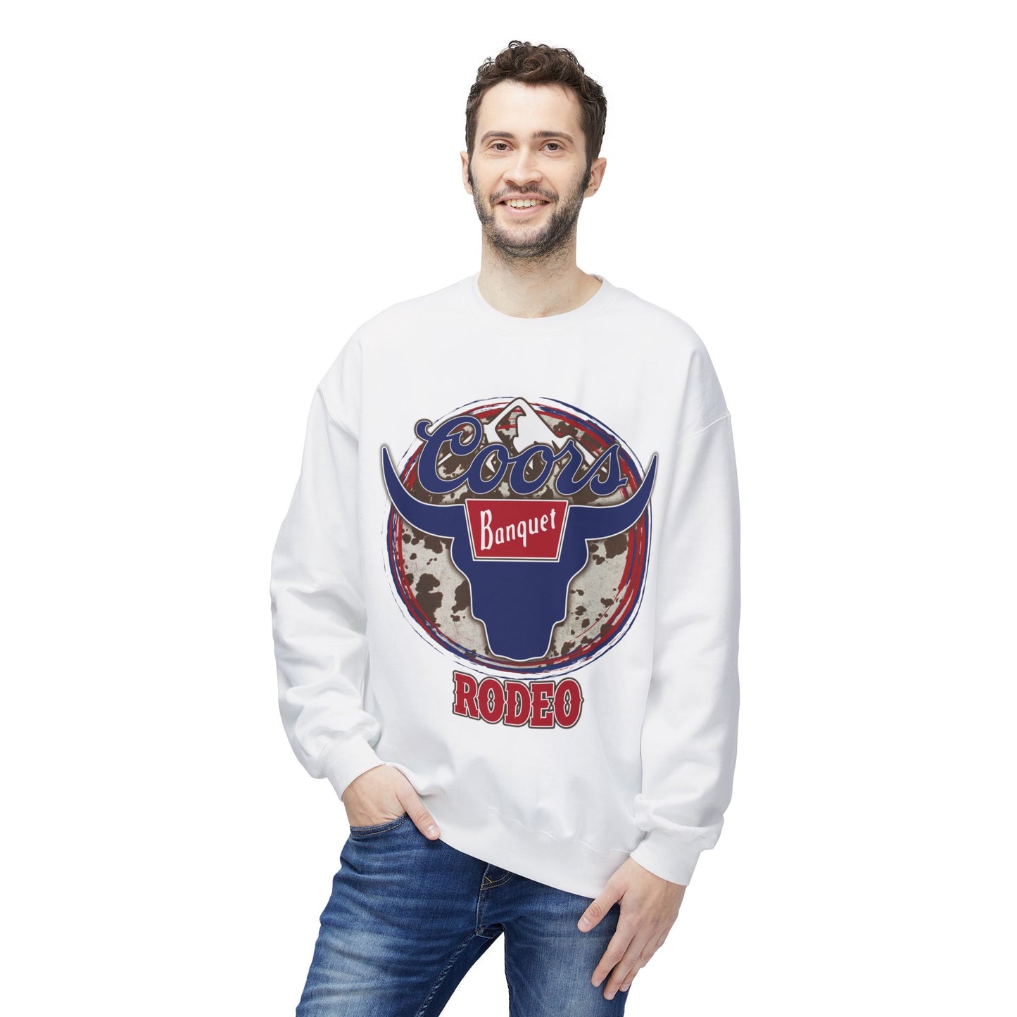 Unisex Midweight Softstyle Fleece Crewneck Sweatshirt Coors Rodeo