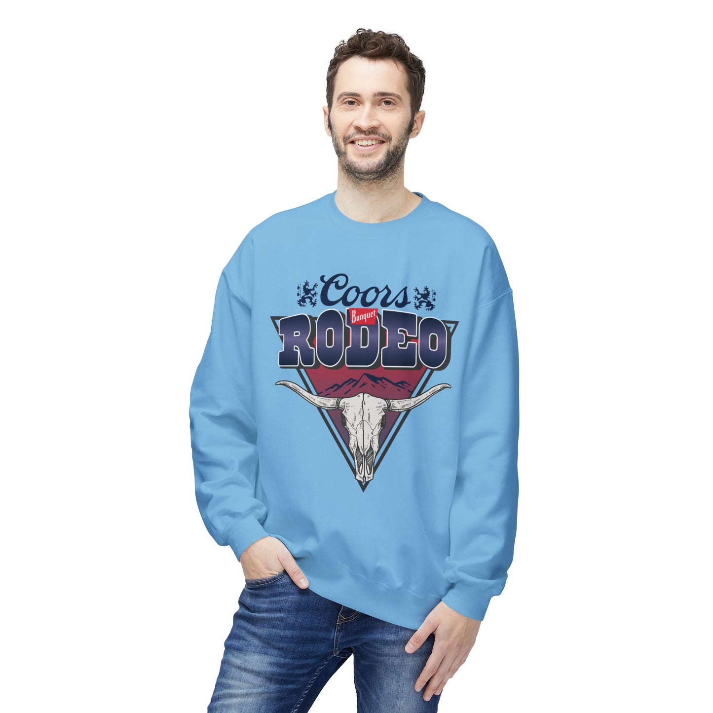 Unisex Midweight Softstyle Fleece Crewneck Sweatshirt Coors Banquet Rodeo