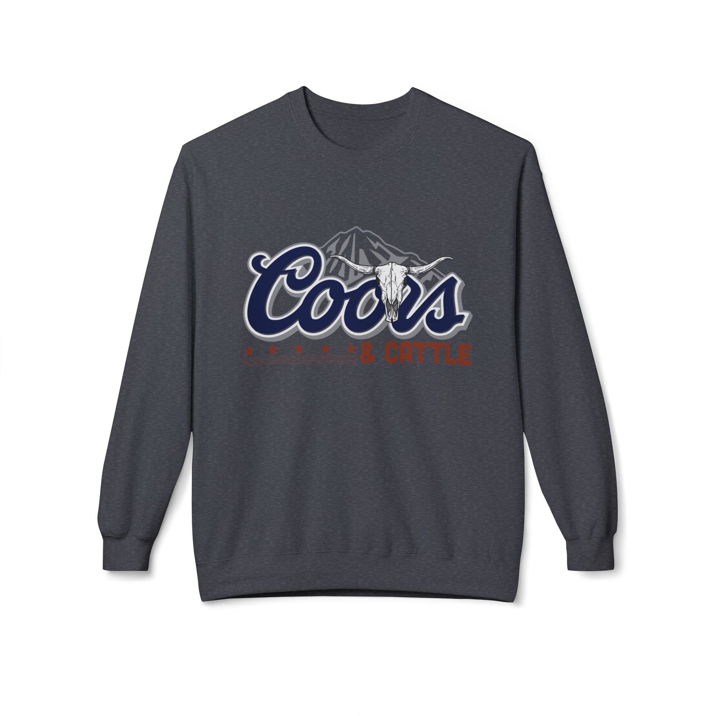 Unisex Midweight Softstyle Fleece Crewneck Sweatshirt Coors and Cattle 2