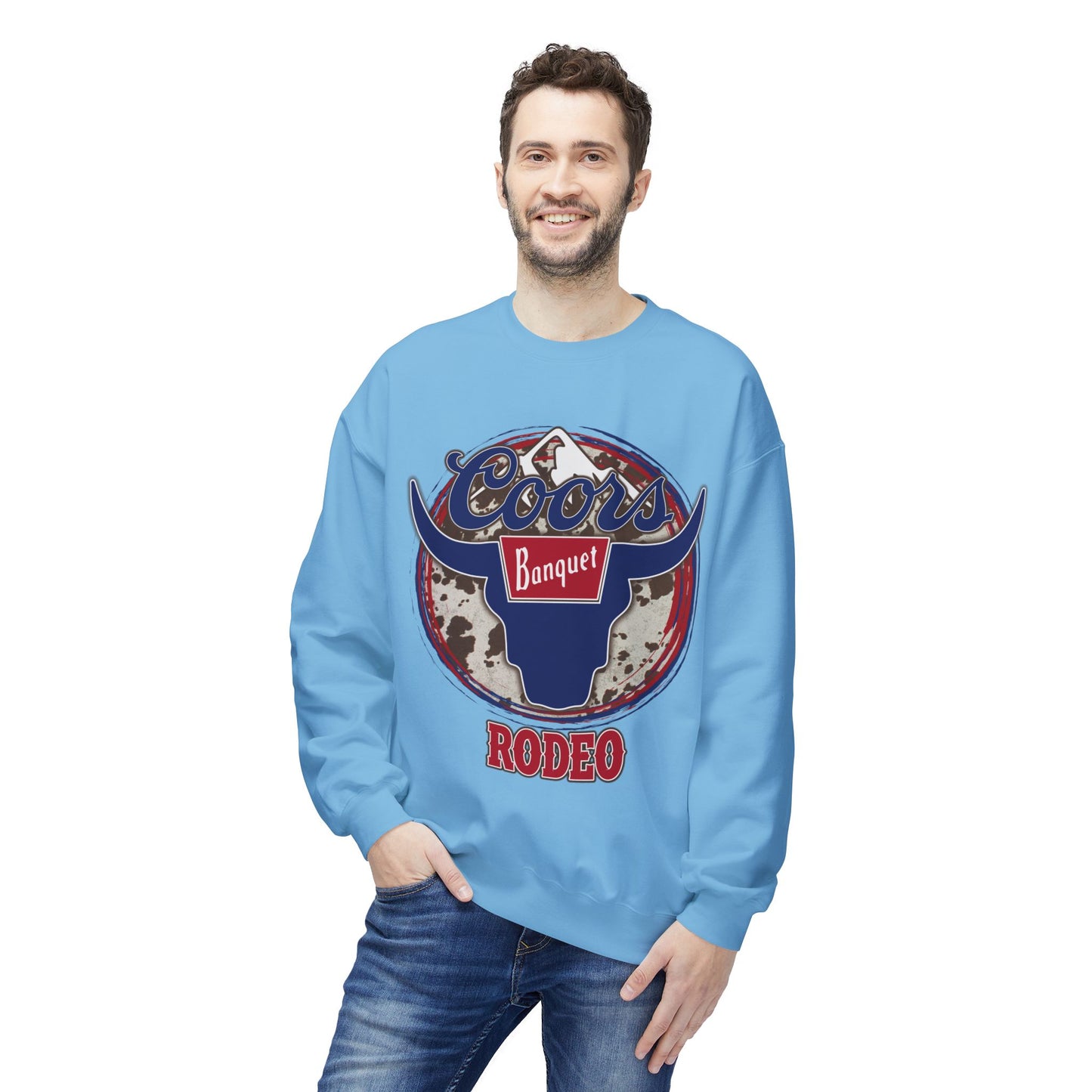 Unisex Midweight Softstyle Fleece Crewneck Sweatshirt Coors Rodeo