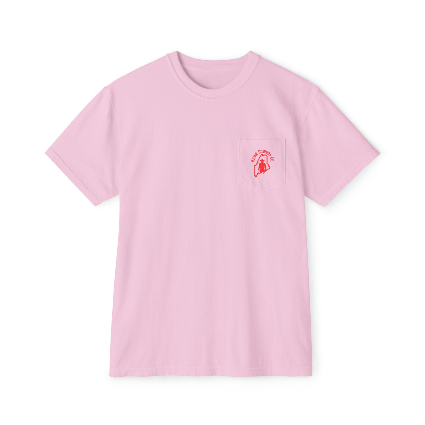 Pocket T-Shirt with Red Logo