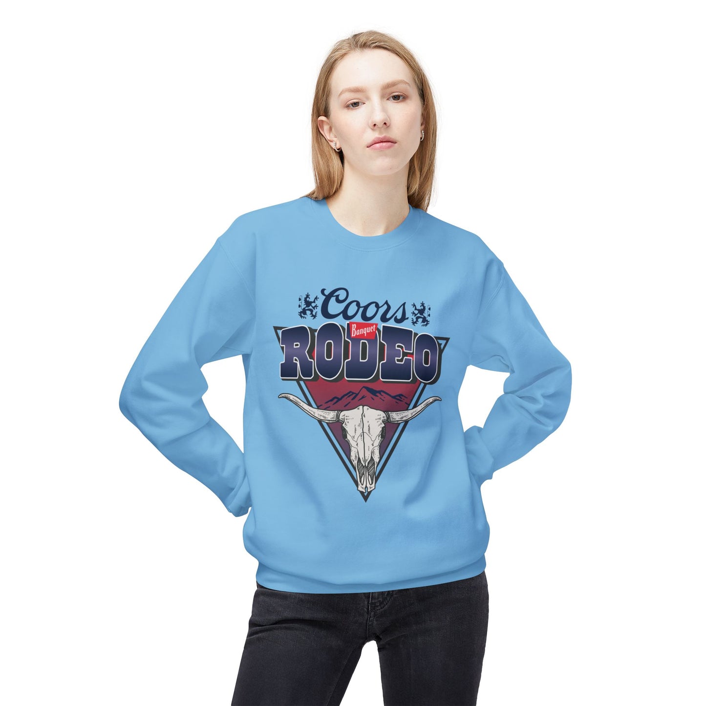 Unisex Midweight Softstyle Fleece Crewneck Sweatshirt Coors Banquet Rodeo