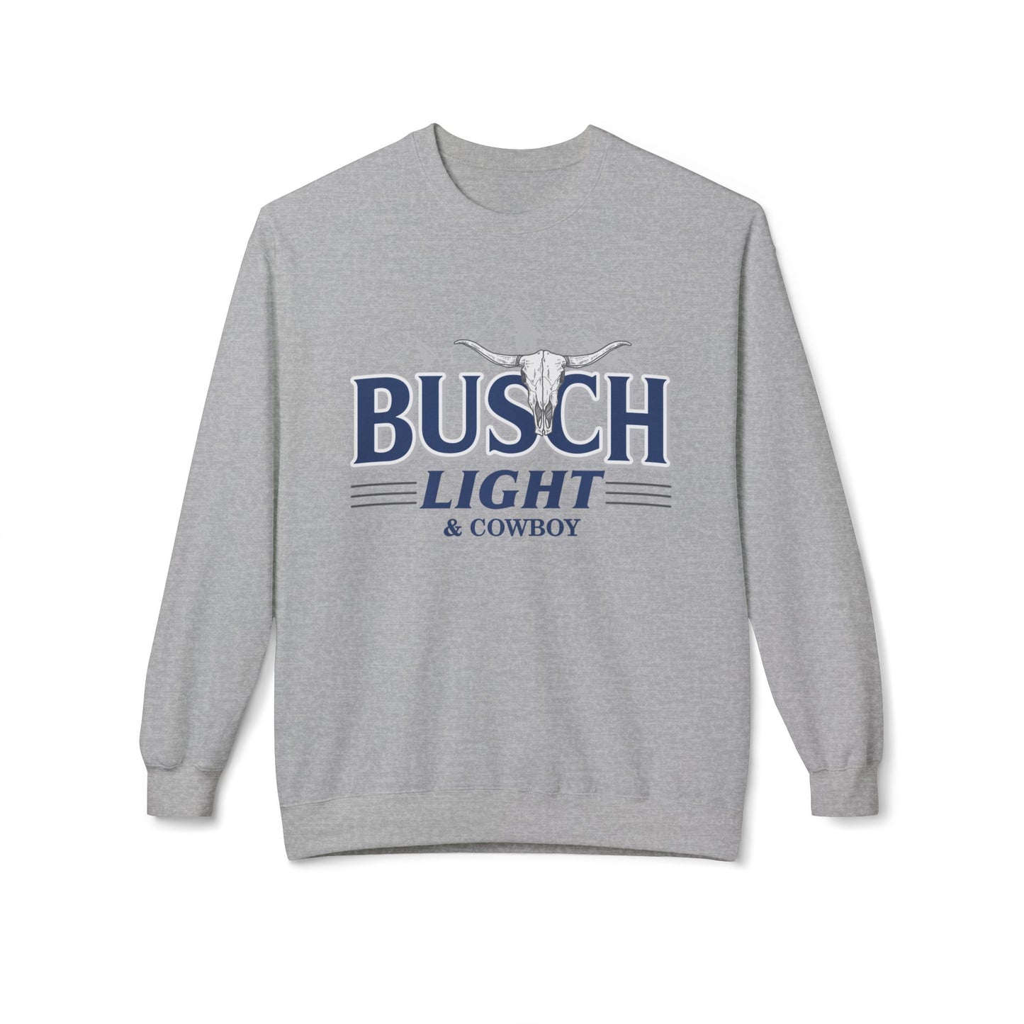 Unisex Midweight Softstyle Fleece Crewneck Sweatshirt Busch Light