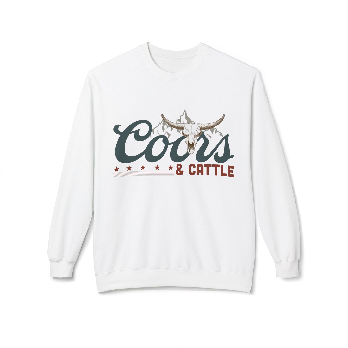 Unisex Midweight Softstyle Fleece Crewneck Sweatshirt Coors and Cattle