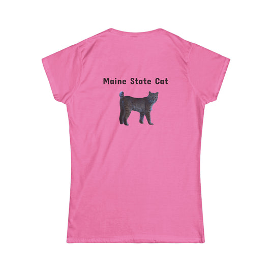 Softstyle Maine State Cat Tee