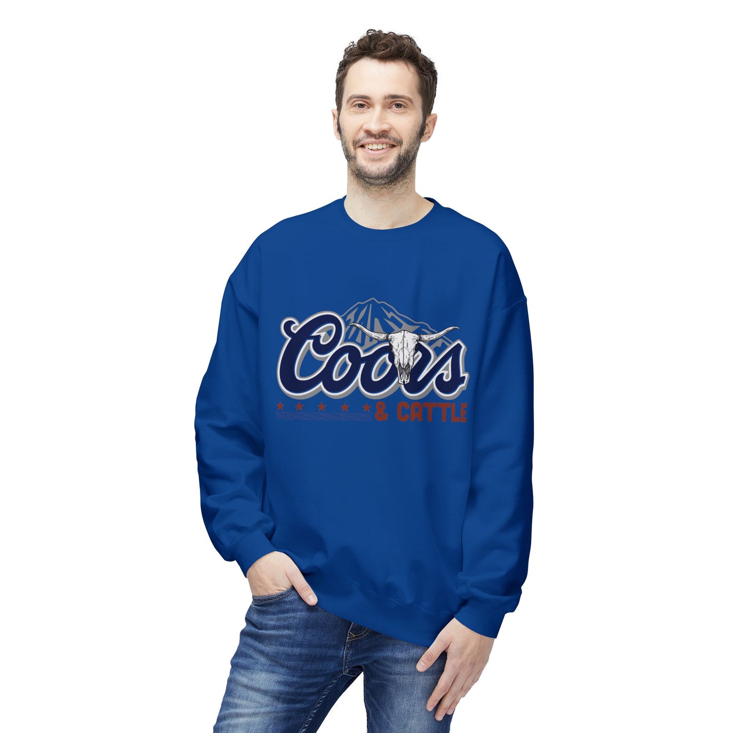 Unisex Midweight Softstyle Fleece Crewneck Sweatshirt Coors and Cattle 2