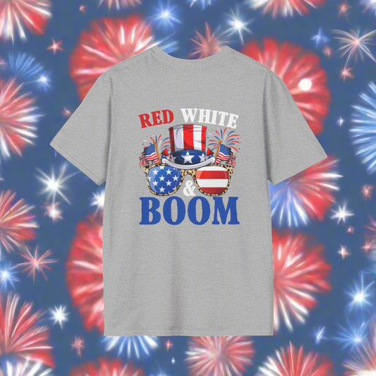 Softstyle Red White And Boom T-Shirt