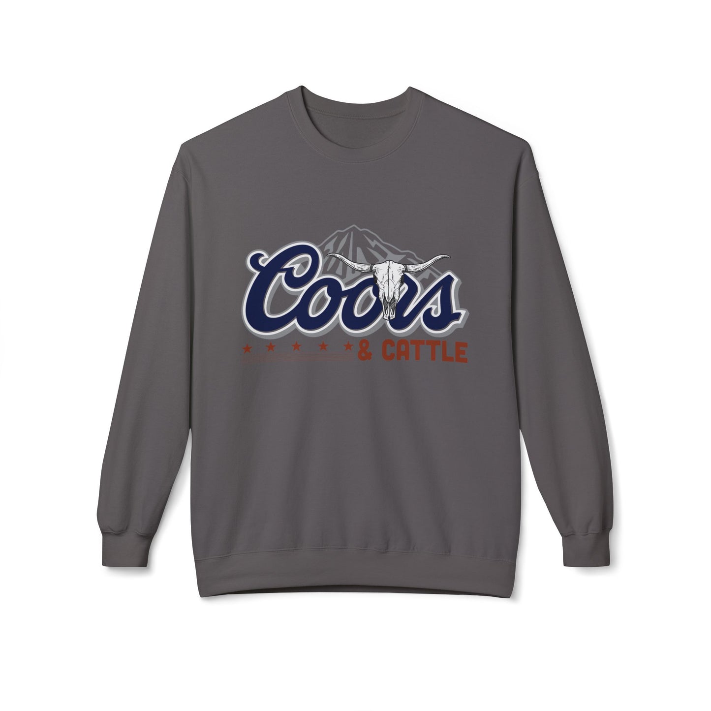 Unisex Midweight Softstyle Fleece Crewneck Sweatshirt Coors and Cattle 2