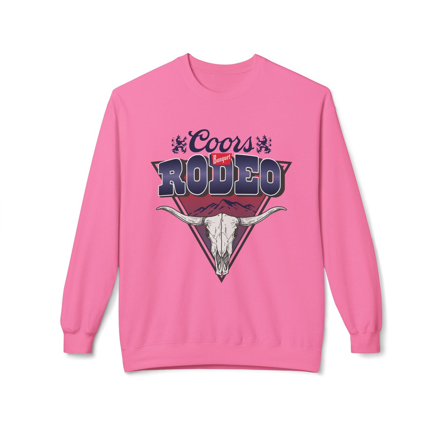 Unisex Midweight Softstyle Fleece Crewneck Sweatshirt Coors Banquet Rodeo