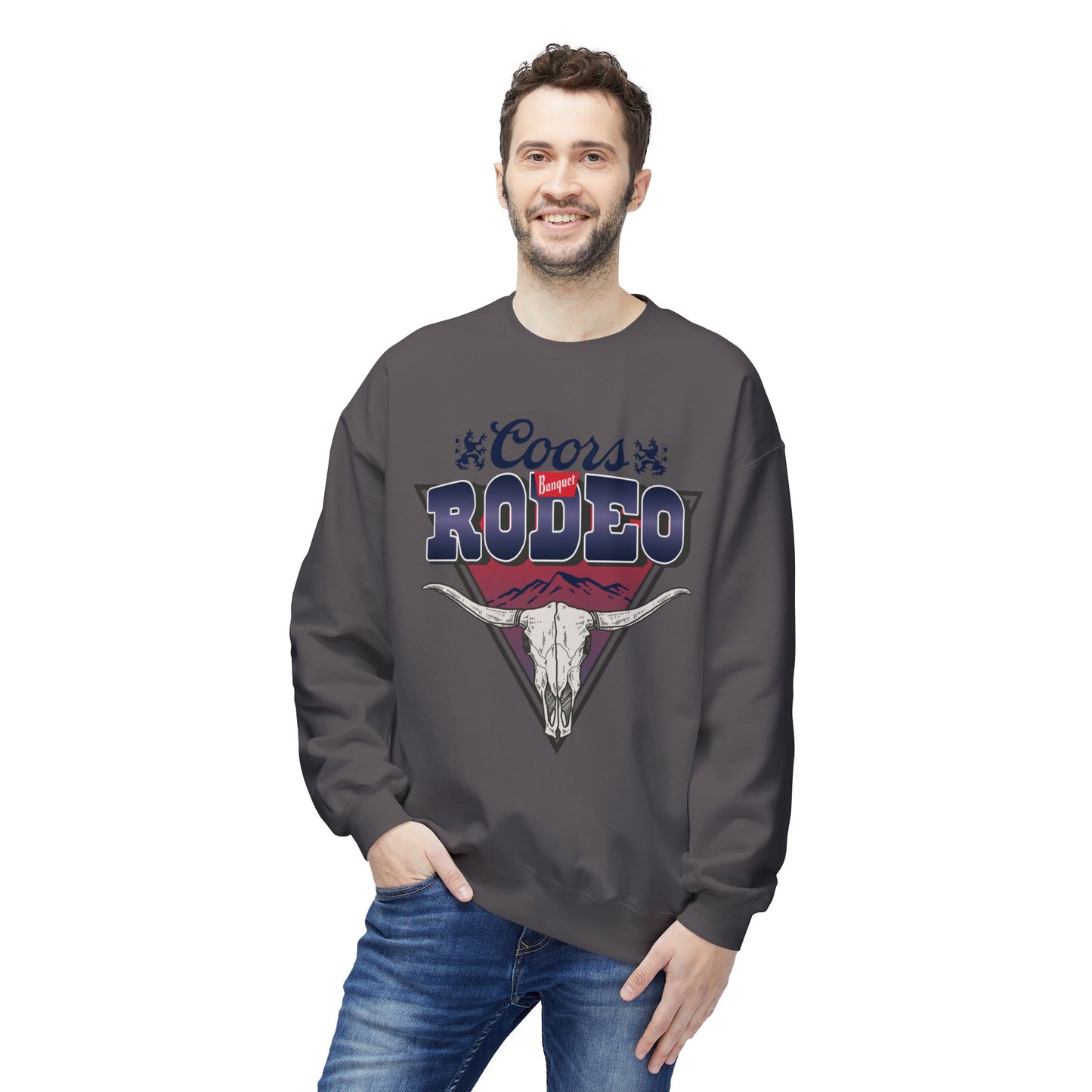 Unisex Midweight Softstyle Fleece Crewneck Sweatshirt Coors Banquet Rodeo