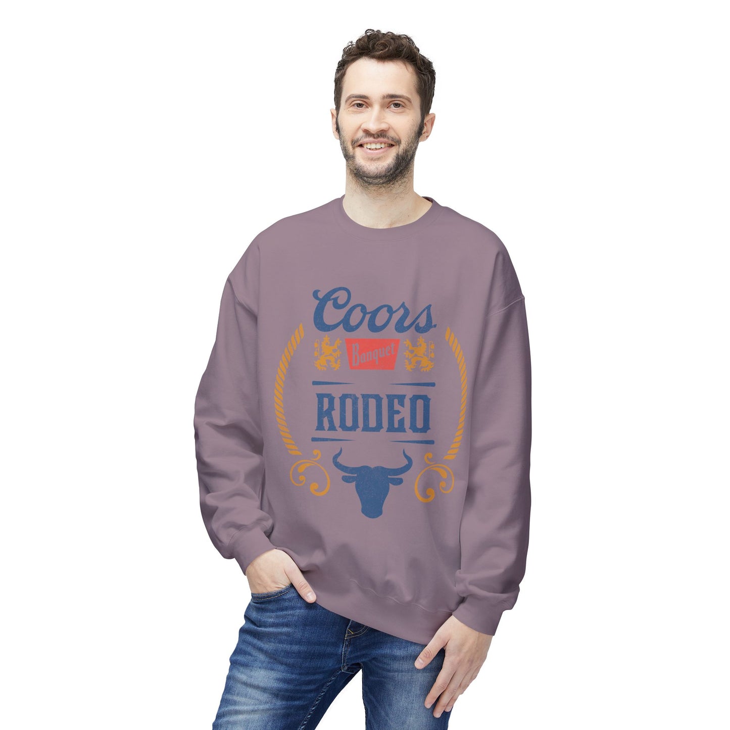 Unisex Midweight Softstyle Fleece Crewneck Sweatshirt Coors Banquet Rodeo