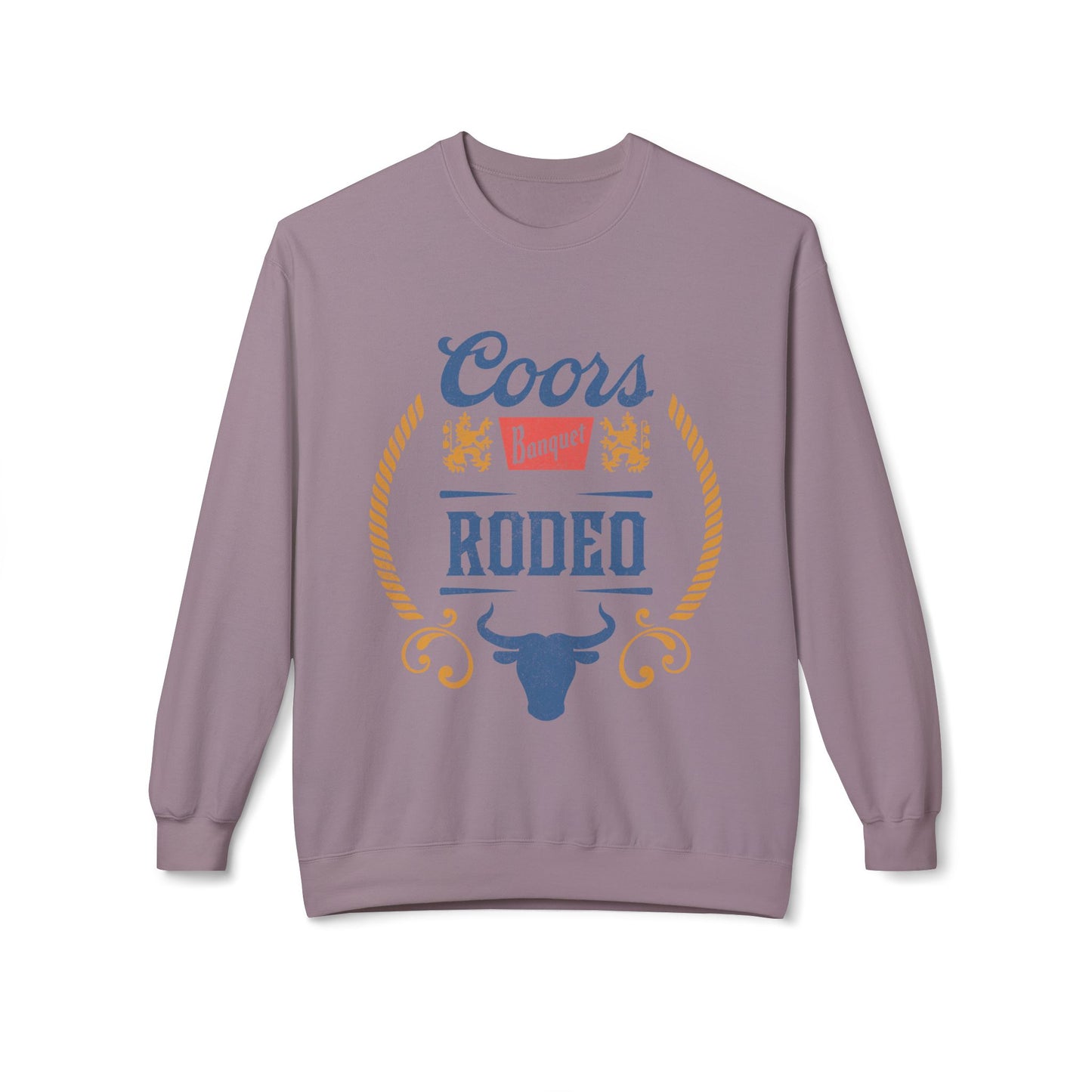 Unisex Midweight Softstyle Fleece Crewneck Sweatshirt Coors Banquet Rodeo