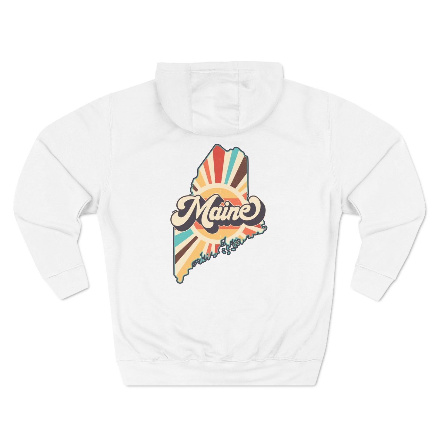 Three-Panel Fleece Retro Maine Hoodie