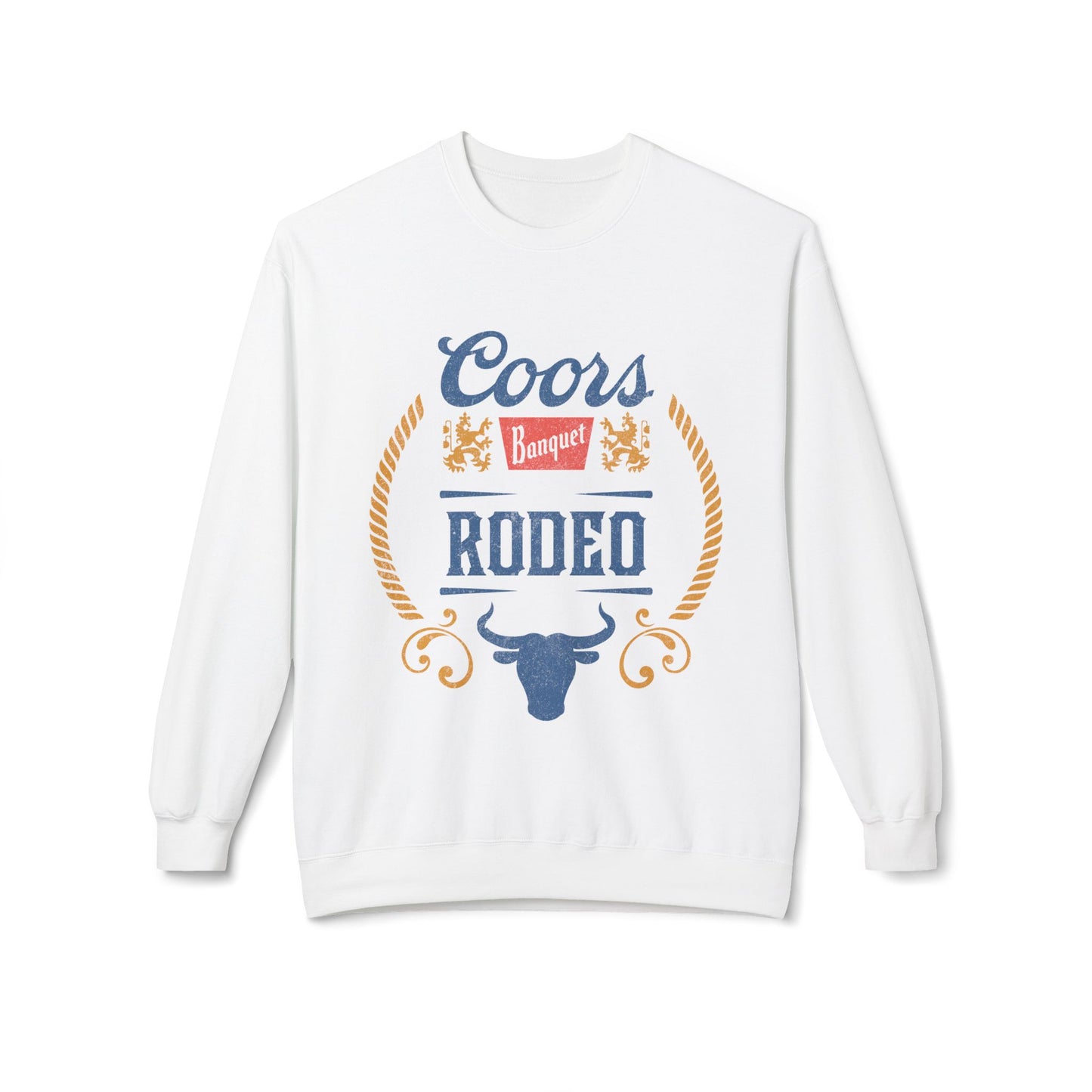 Unisex Midweight Softstyle Fleece Crewneck Sweatshirt Coors Banquet Rodeo