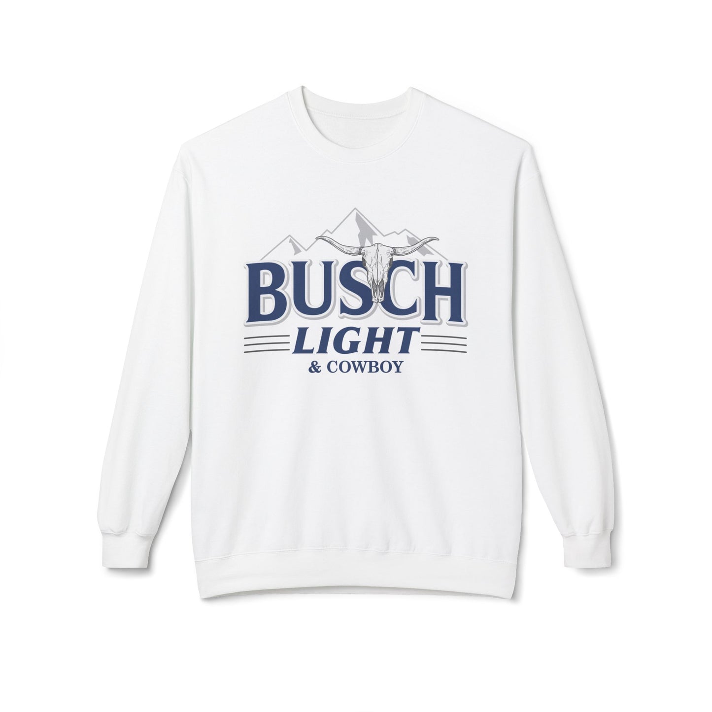 Unisex Midweight Softstyle Fleece Crewneck Sweatshirt Busch Light