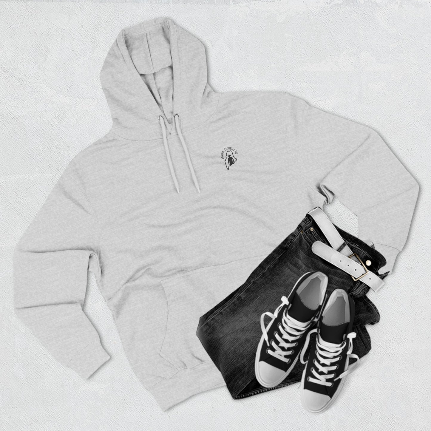 Three-Panel Fleece Retro Maine Hoodie