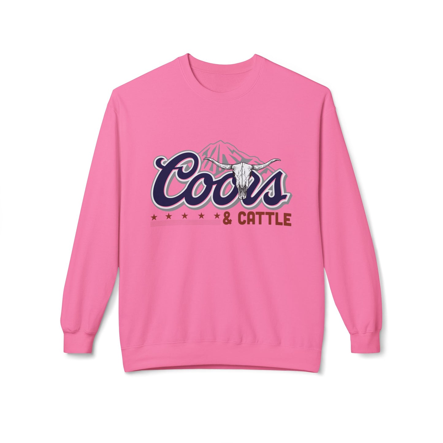 Unisex Midweight Softstyle Fleece Crewneck Sweatshirt Coors and Cattle 2