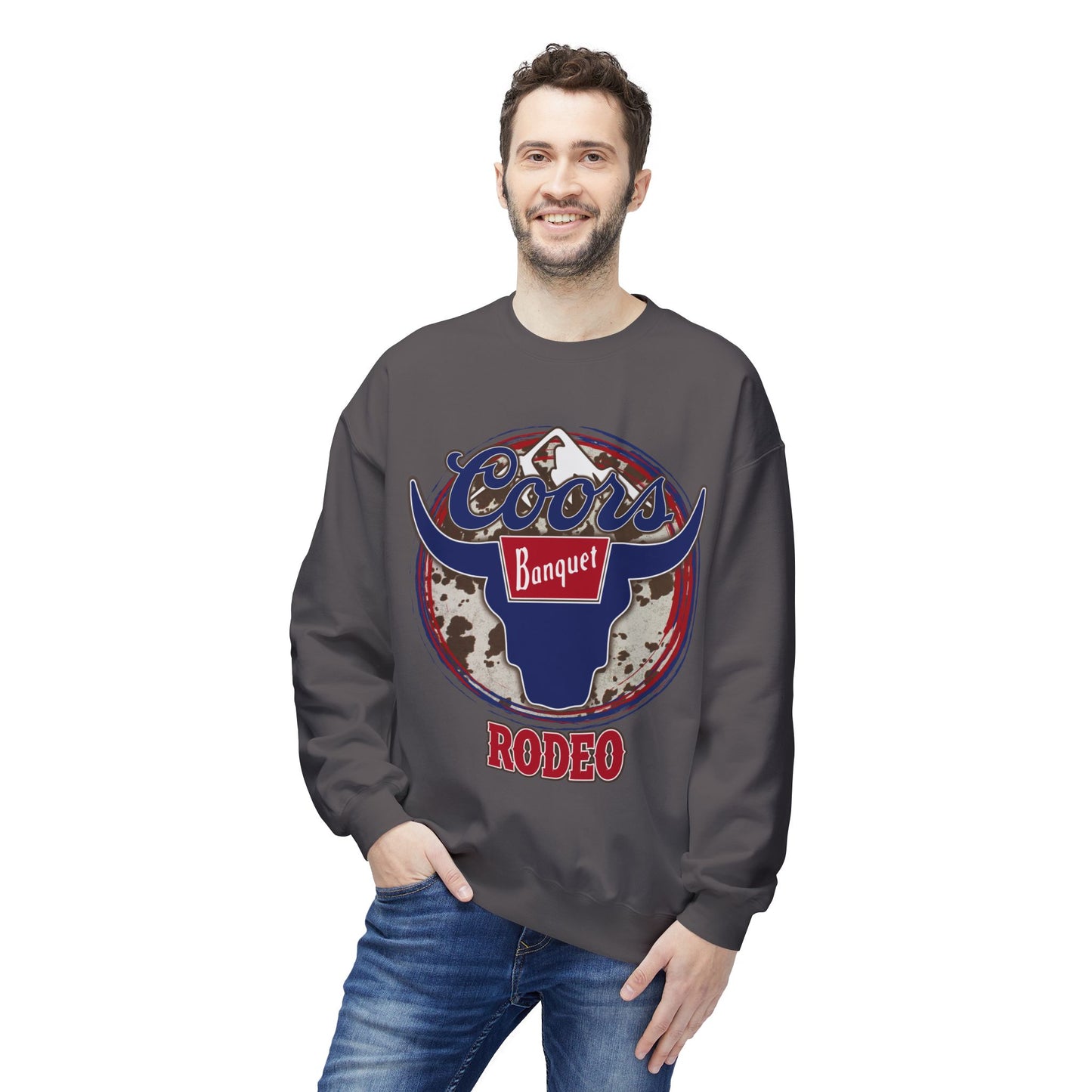 Unisex Midweight Softstyle Fleece Crewneck Sweatshirt Coors Rodeo