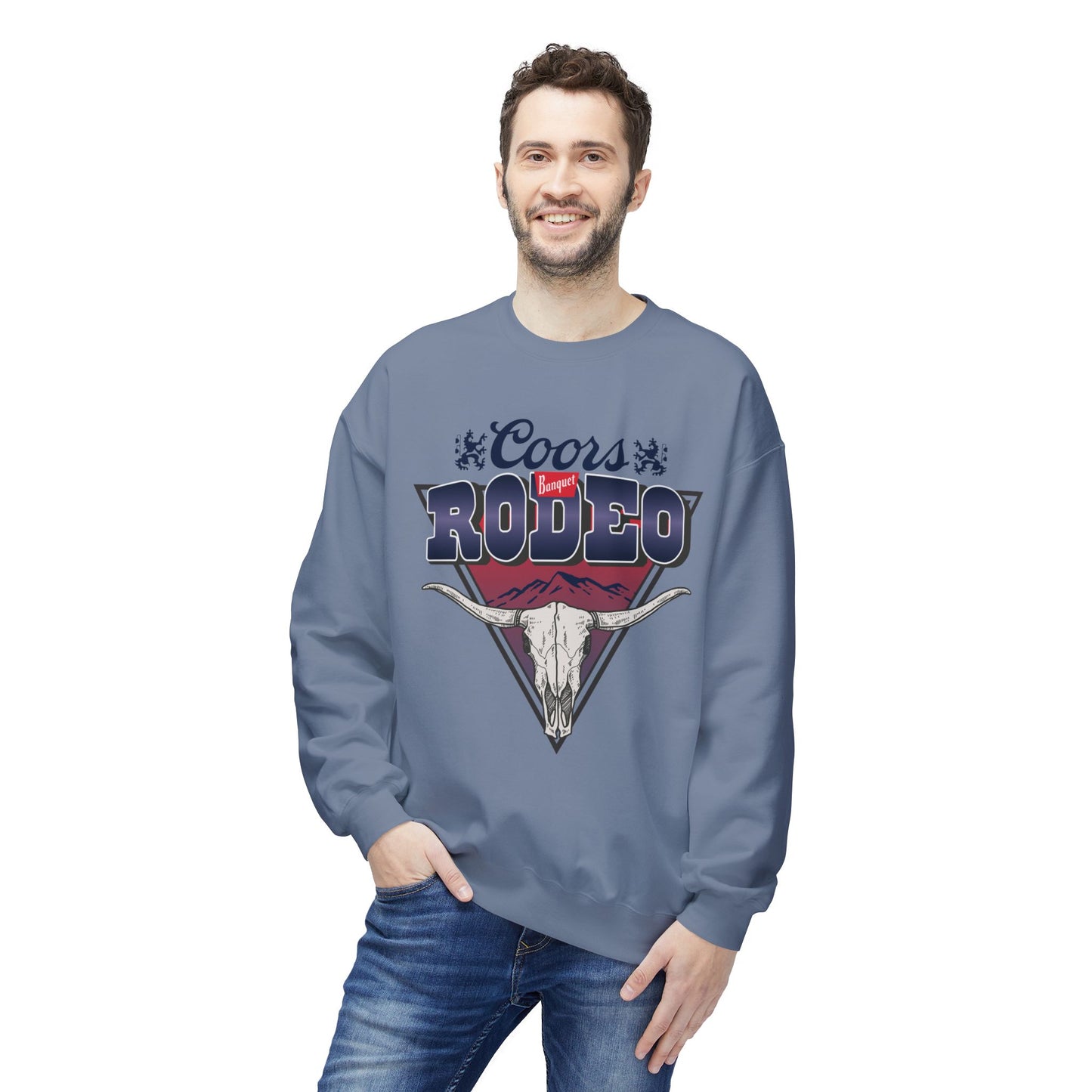 Unisex Midweight Softstyle Fleece Crewneck Sweatshirt Coors Banquet Rodeo