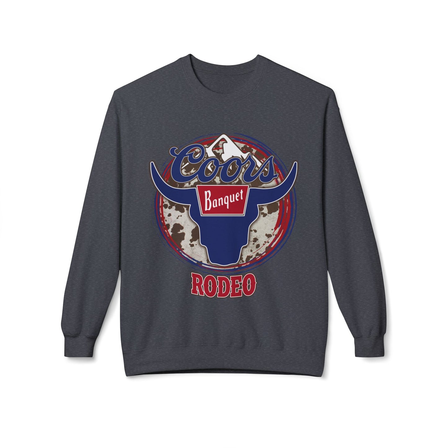 Unisex Midweight Softstyle Fleece Crewneck Sweatshirt Coors Rodeo