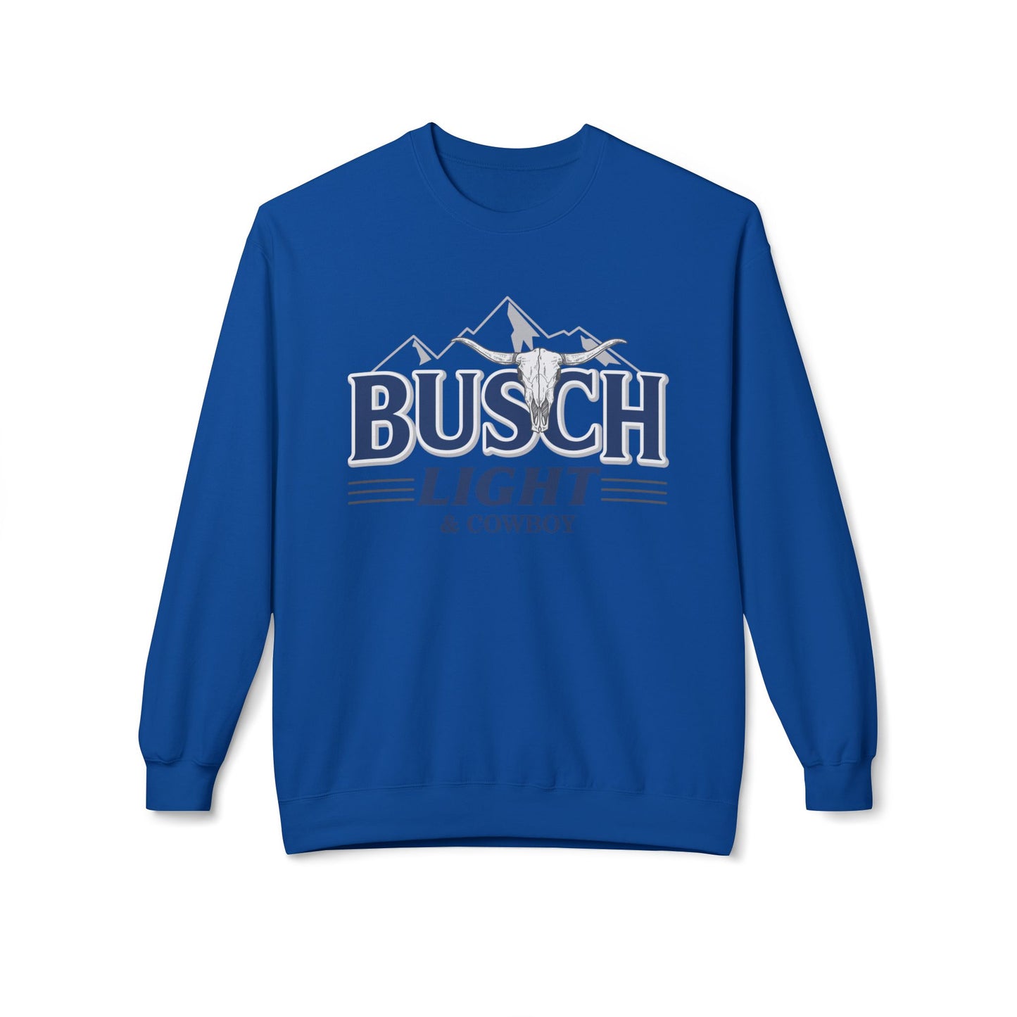 Unisex Midweight Softstyle Fleece Crewneck Sweatshirt Busch Light