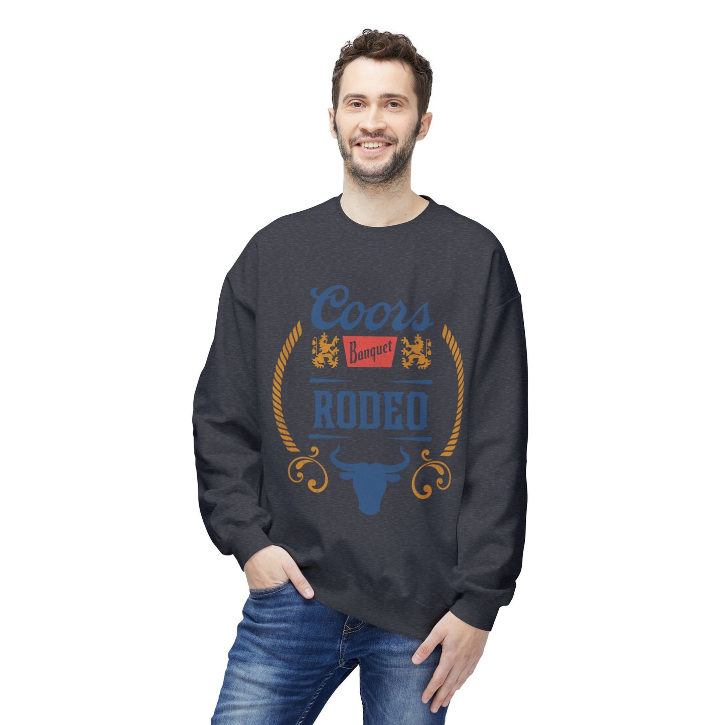 Unisex Midweight Softstyle Fleece Crewneck Sweatshirt Coors Banquet Rodeo