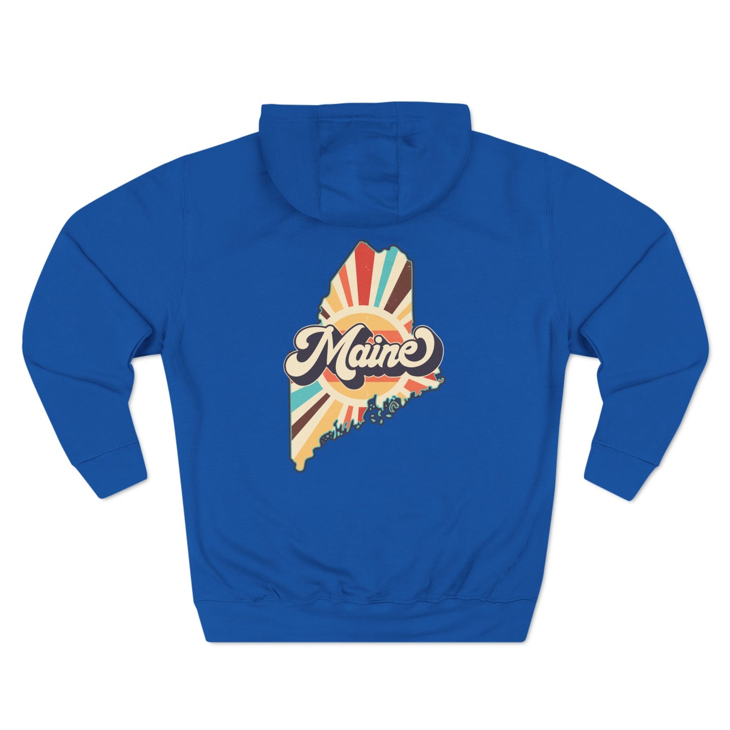 Three-Panel Fleece Retro Maine Hoodie