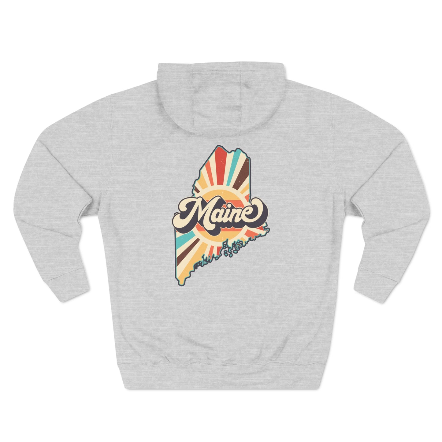 Three-Panel Fleece Retro Maine Hoodie