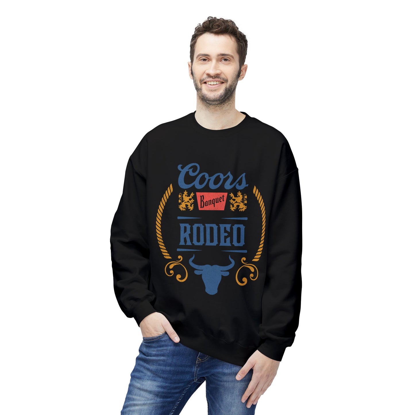 Unisex Midweight Softstyle Fleece Crewneck Sweatshirt Coors Banquet Rodeo