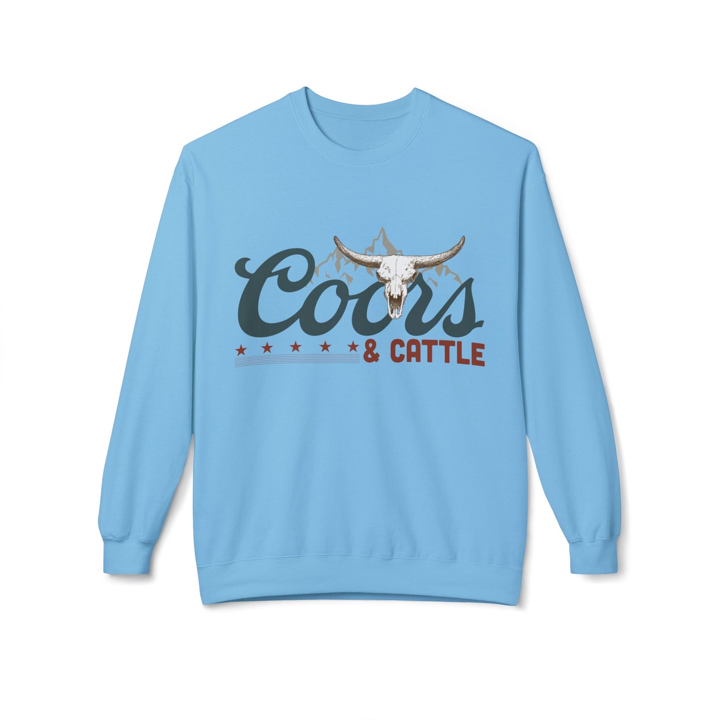 Unisex Midweight Softstyle Fleece Crewneck Sweatshirt Coors and Cattle