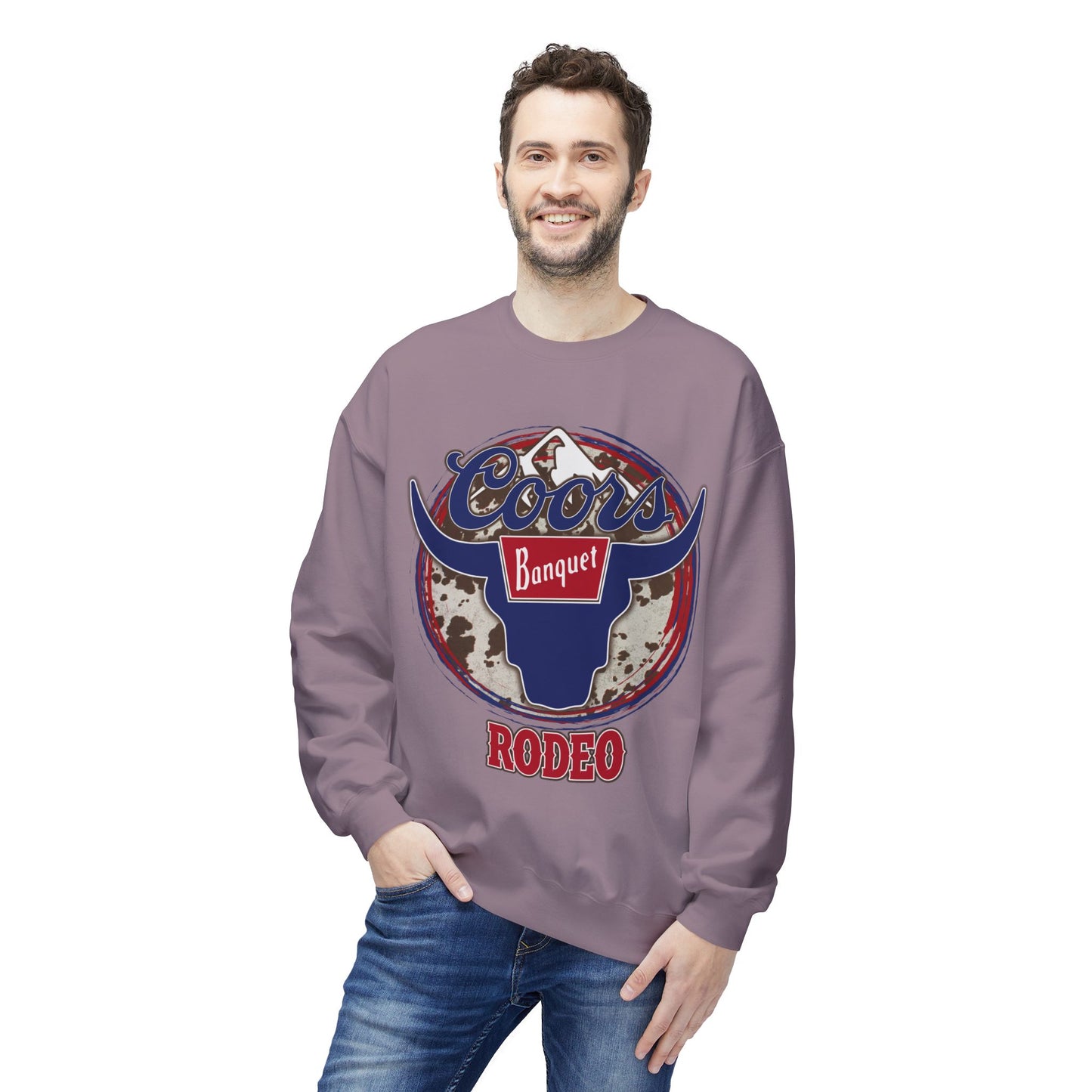 Unisex Midweight Softstyle Fleece Crewneck Sweatshirt Coors Rodeo